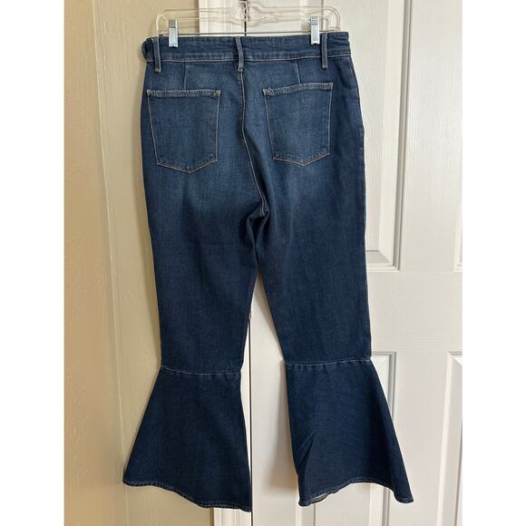 FRAME Flounce Side Zip Jeans Size 32 Delavan Wash - Picture 9 of 9